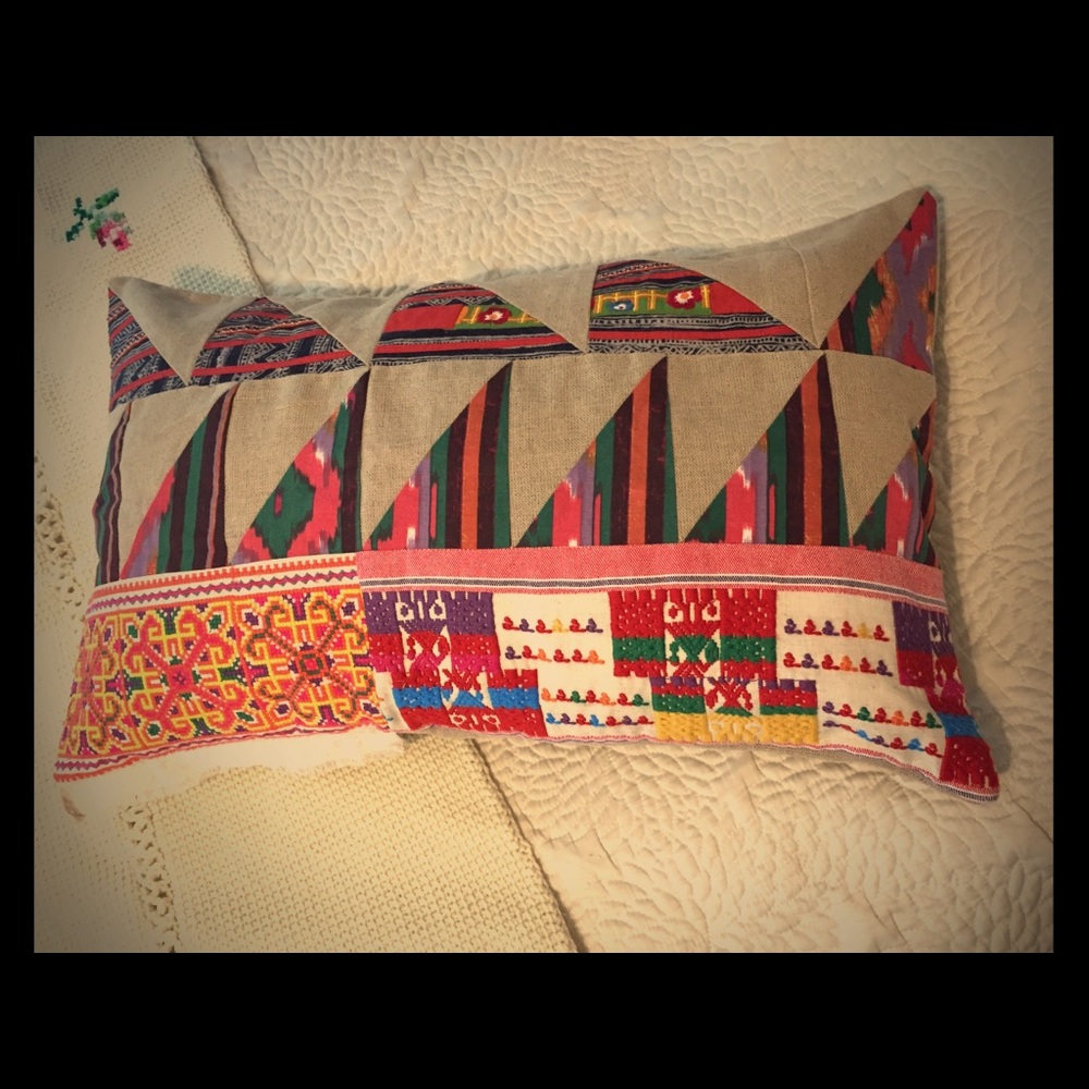 NWOT Bohemian artisan pillow covers set of 3